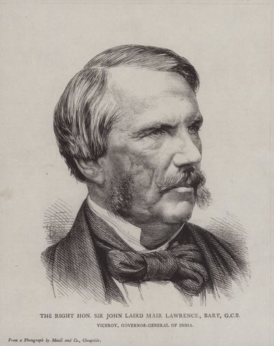 Sir John Laird Mair Lawrence, Viceroy and Governor-General of India by English School